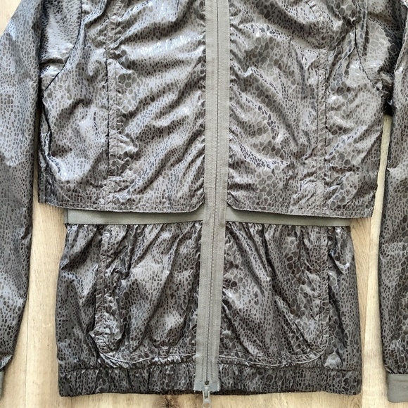 Stella McCartney X Adidas, Grey, Leopard Print, Windbreaker, Jacket, Size S - Picture 6 of 16